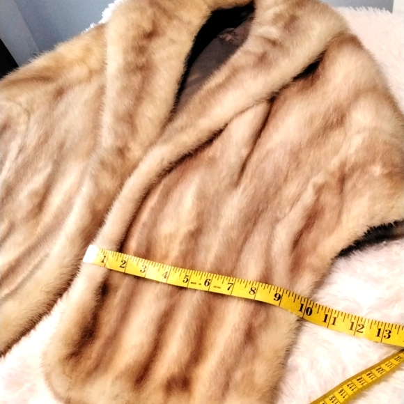 Vintage 1950's - 1960's Blonde Mink Stole with shawl collar - Picture 15 of 16